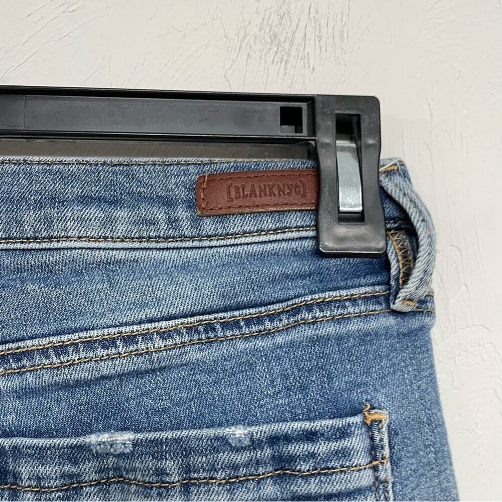 Blank NYC Light Wash Step Hem The Reade Crop Skinny Jeans Womens 28 Blue - Picture 7 of 13